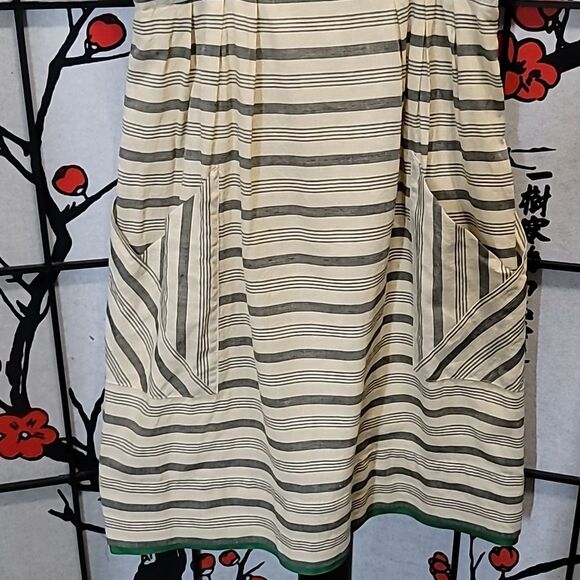 Maeve Strapless Dress with Black and Cream Stripes - Picture 4 of 9